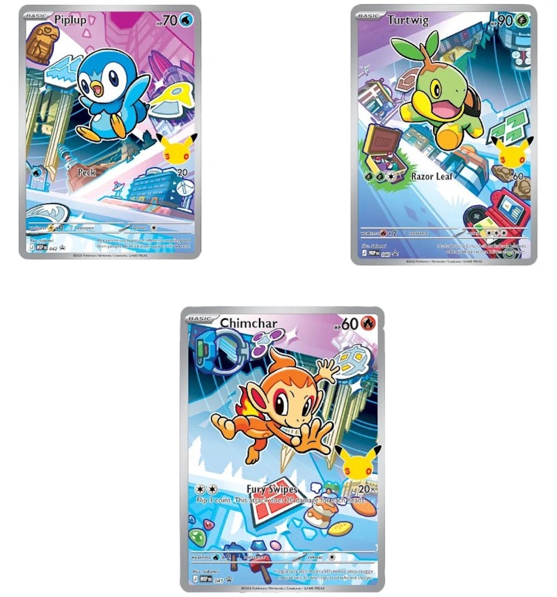 turtwig, Chimchar & Piplup Promo Set.